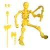 Movable Articulated Human Skeleton Assembly Skeleton Action Figure Collectible Skeleton Figure Wearing Multiple Weapon Sets for Collectors Desktop