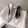 Genuine  Square Toe Shoes for Women High Heeled 2025 Spring Autumn Newest Pumps Wedding Party Shoes Woman Office Pumps