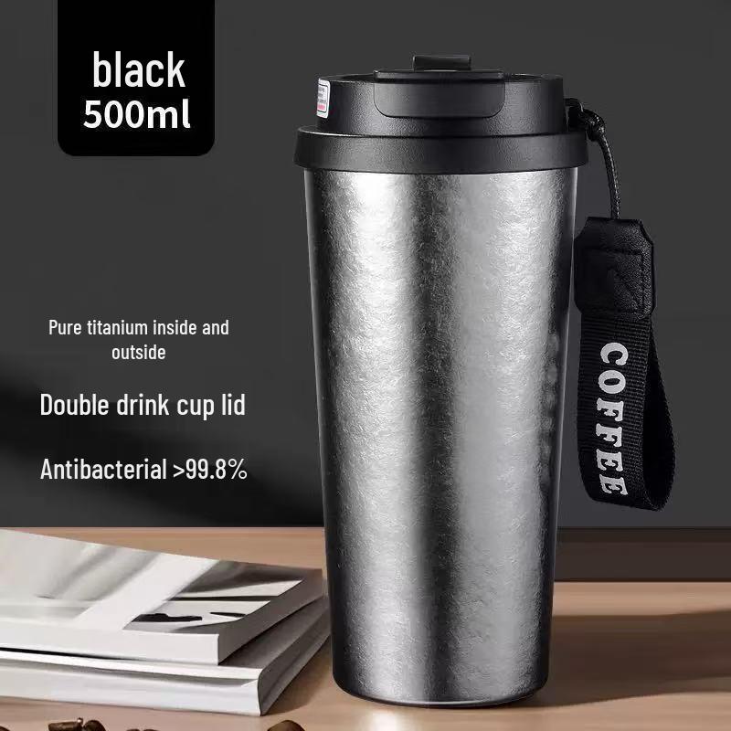 Luxury Lightweight Titanium Insulated Coffee and Tea Cup with Built-in Tea Infuser
