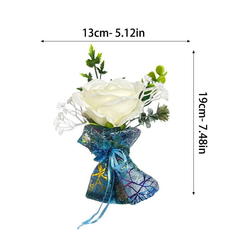 

New Foreign Trade Bride and Groom Corsage Artificial Flower Rose Home Decoration Wedding Birthday Party Event Scene Arrangement