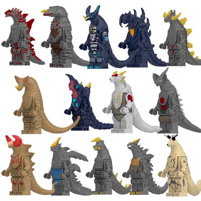 Pg8301 Pg8302 Godzilla Yapı Taşı Minifigürler Küçük Parçacıklar Birleştirilmiş Canavar Serisi Oyuncaklar