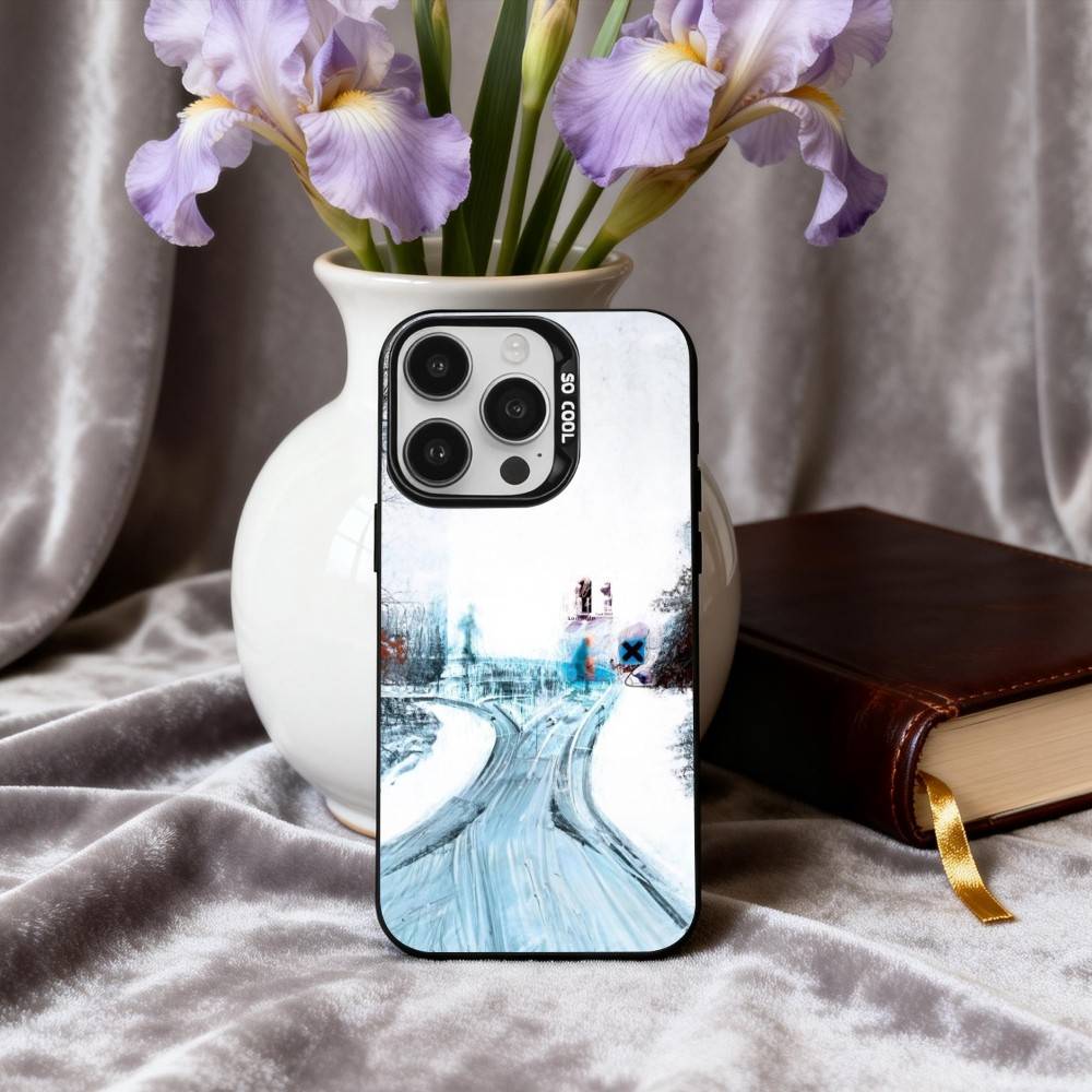Alternative R-Radiohead -D band Phone Case For iPhone17,16,15,14,13,12,11 Plus,Pro Max Black Candy silver phone case