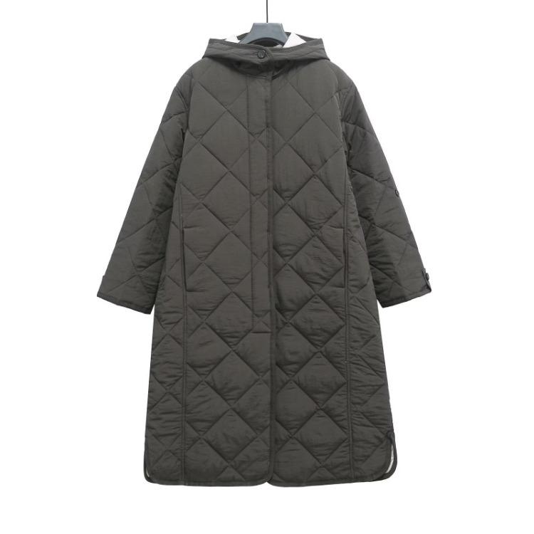 2024 Toamnă Iarnă Femei Palton Lung Matlasat cu Glugă Bumbac Modă Europeană Americană Îmbrăcăminte Exterioară 9654