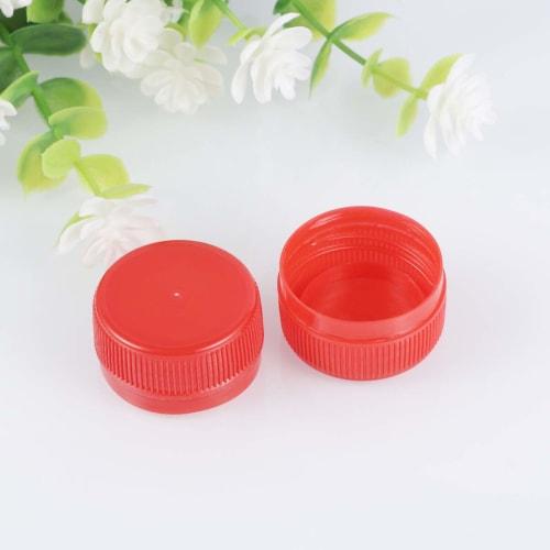NUOLUX 100 Pieces Colorful Plastic Bottle Caps, Perfect for Drawing and Crafts, Red