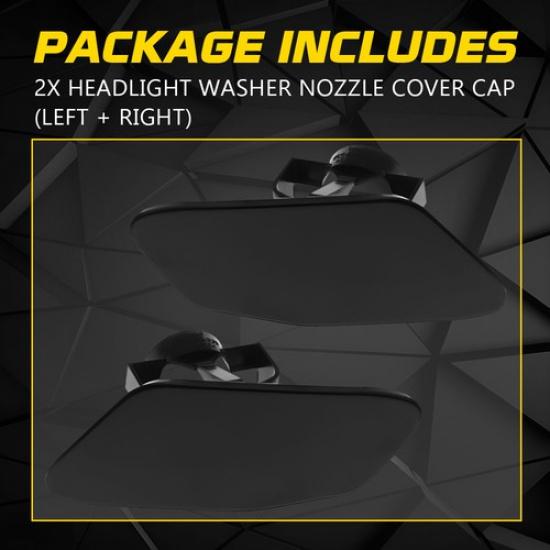 Pair For BMW X3 F25 2010-2017 Front Headlight Washer Nozzle Cover 51117338568 US