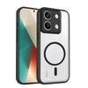 KEYSION Transparent Magnetic Phone Case for Xiaomi POCO M6 Pro 4G Soft Silicone+PC HD Clear Shockproof Back Cover for POCO X6 5G