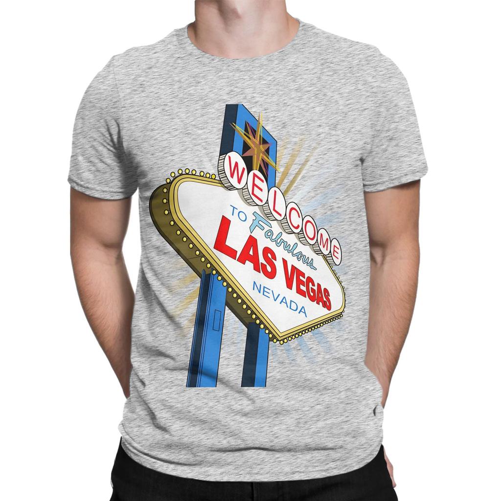 Welcome To Las Vegas Pattern Graphic 100 Cotton Tshirt Fabulous Las Vegas Tees Tops For Unisex