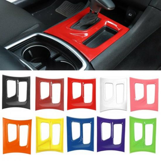 Central Console Gear Shift Box Panel Cover Trim Bezels For Dodge Charger 2015+