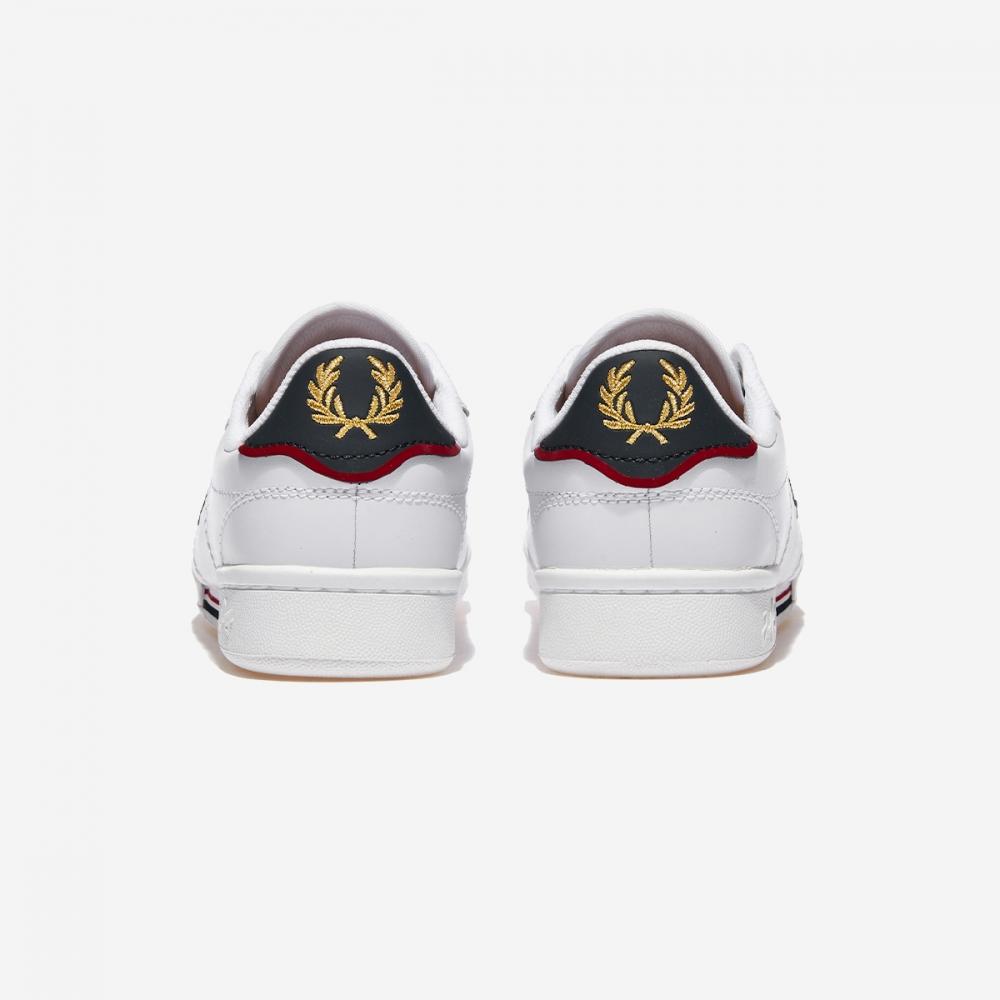 Fred Perry B722 Leather B6311 White Navy  567 