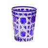 European Style Gift Box: Colorful Plaid Whiskey, Beer, Liquor, and Water Glass Set with Hand-Engraved Floral Designs.