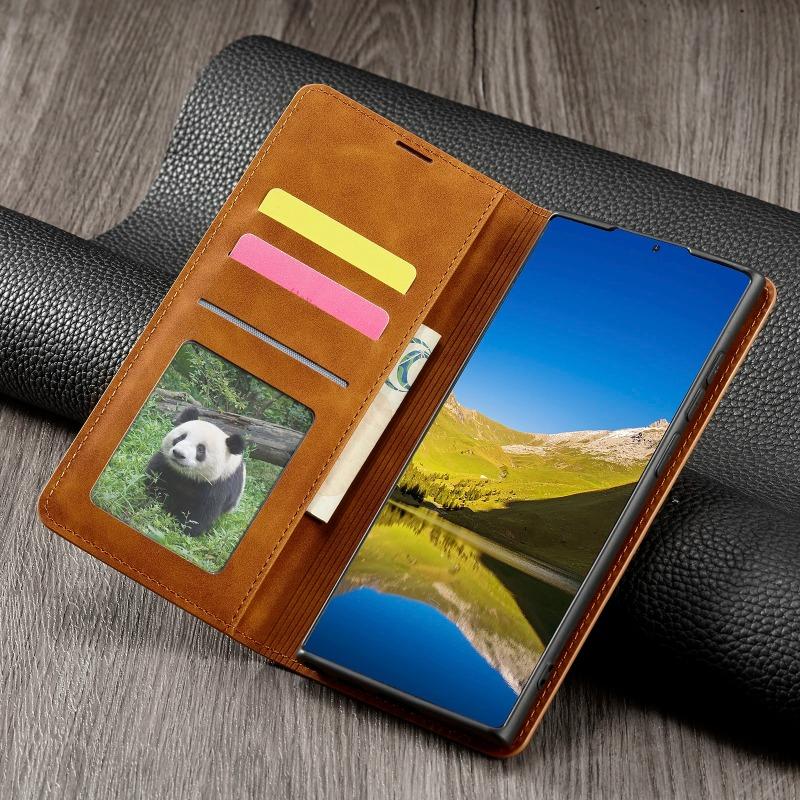 EUCAGR Flip PU Leather Case For Samsung Galaxy S25 S24 Ultra S23 FE Plus A17 A16 A36 A56 A07 A06 A15 A25 A35 A55 A05 A14 A34 A54