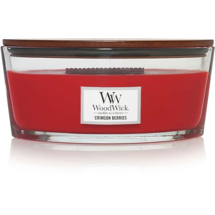 Woodwick candela ellisse jar ellipse crimson berries