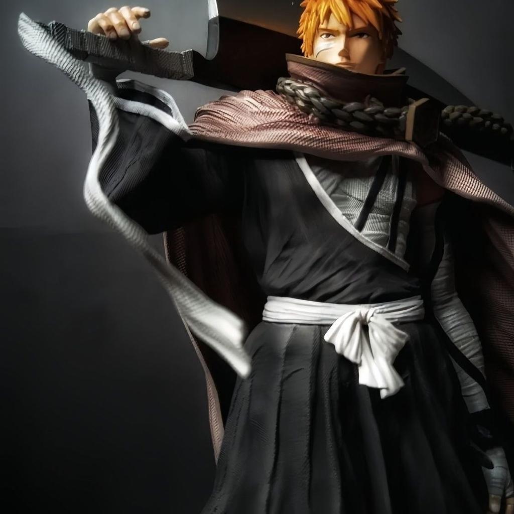 32CM Japanese Anime BLEACH Figure GK Kurosaki Ichigo Byakuya PVC Action Figure Toy Game BLEACH Collectible Model Doll Toys Gifts