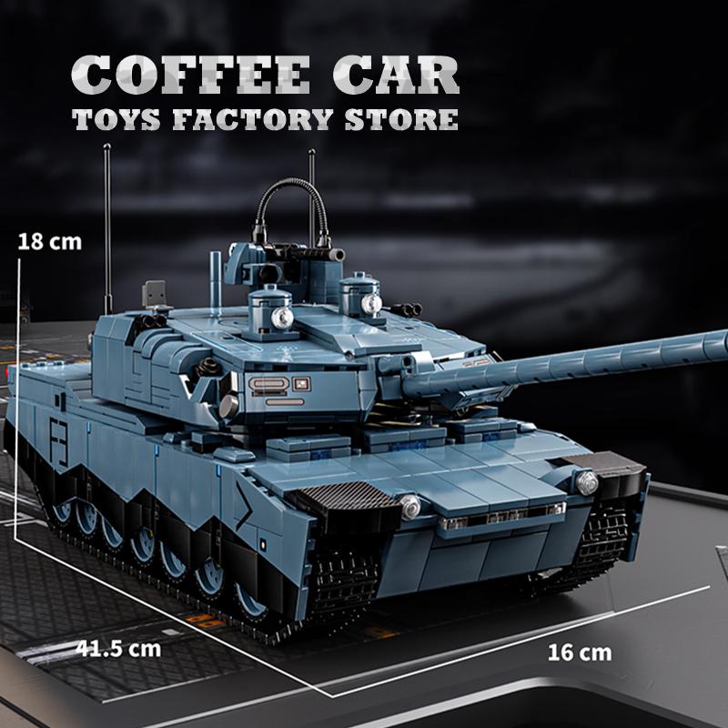 Main Battle Tank T-14 Building Bricks KF51 Heavy Armored Cars MOC Blocks Toys WW2 Military Panzer Model Adult Children Gifts