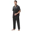 Large Men's Short Sleeved Shorts Satin Summer Casual Home Wear Pajama Set