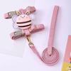Dog Harness Cat Collar Puppy Harness Leash Set Adjustable Kitten Harness Cartoon Bee Outdoor Small Medium Cats Clothes Dog Chain