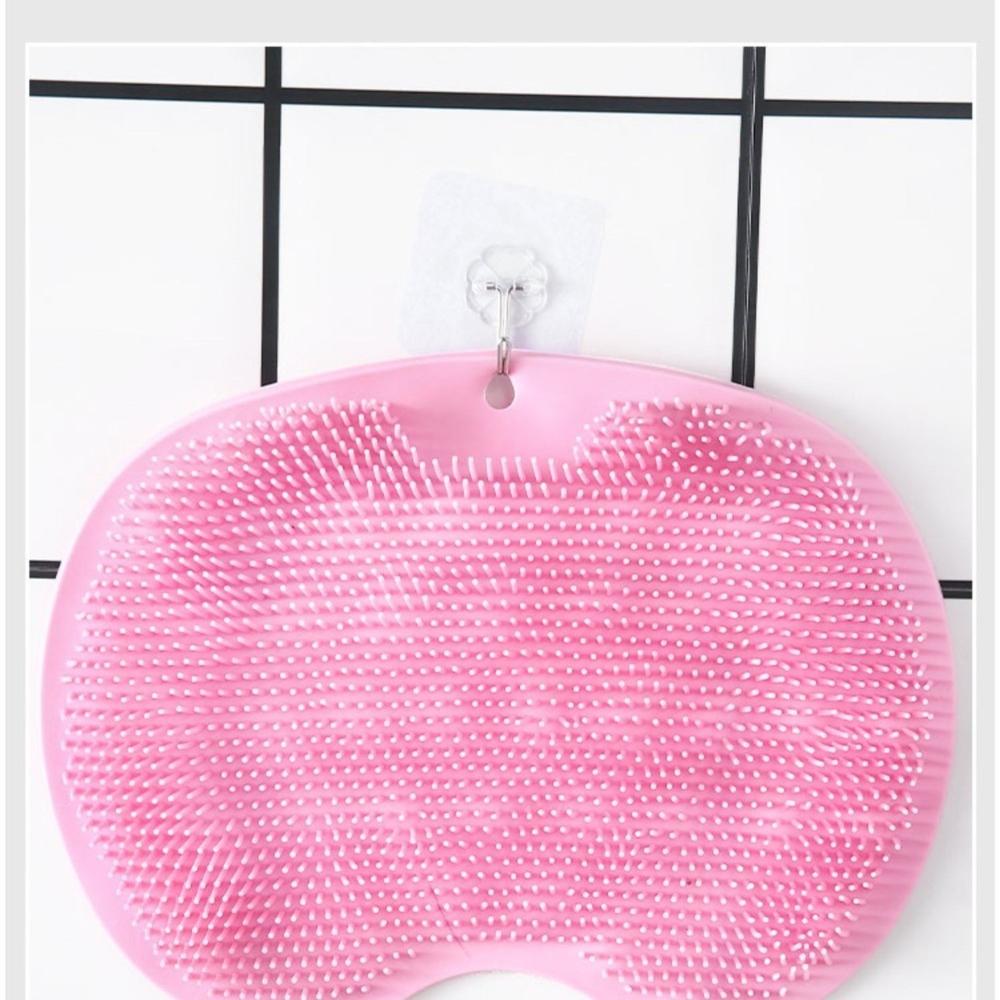 Shower Foot Scrubber Mat Back Washer Exfoliating Bath Wash Pad Wall Mounted Slip Suction Cups for Use In Cleaner Men and Women