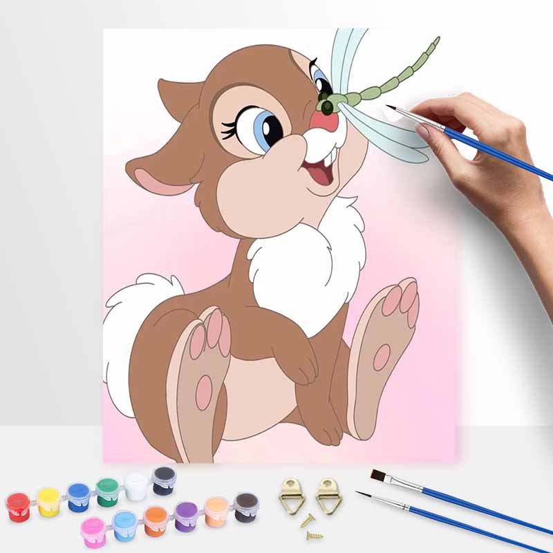 Disney Thumper Rabbit Oil Paint Hand Painting Kit Decoration Classic Style Home Decor Art Craft Painting Gift for DIY Wall Artwork