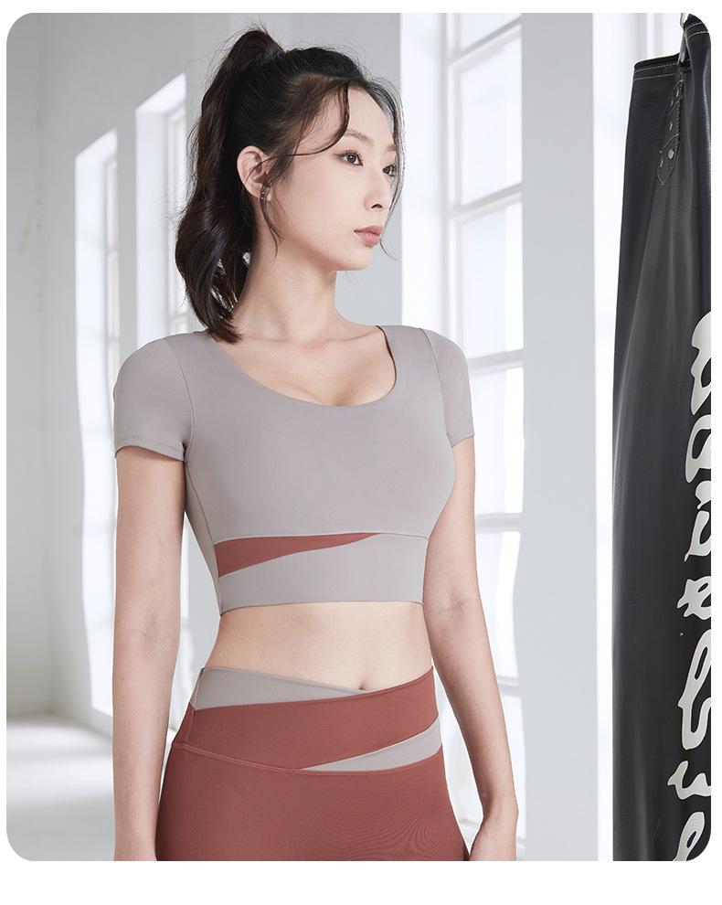 Color Block High-Waist Yoga Set: Quick-Dry, Tummy Control, Hip Lift, Two-Piece for Women