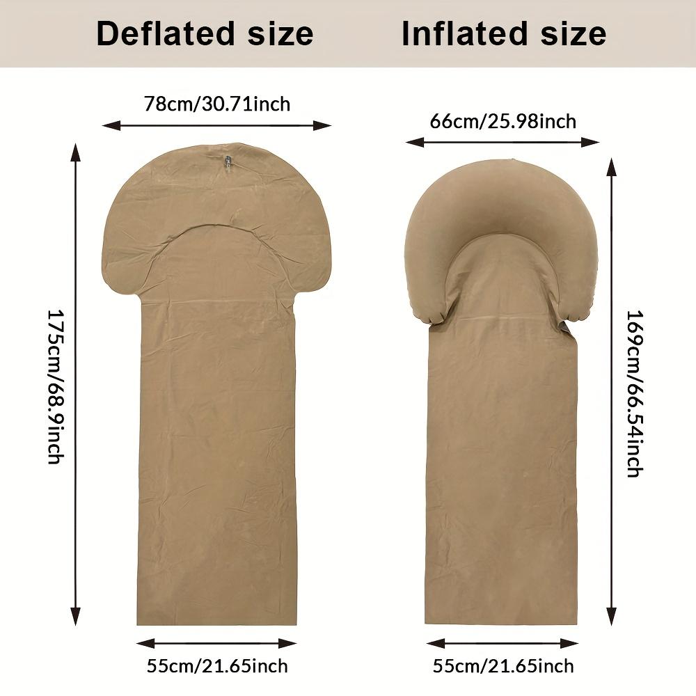 1Pc Inflatable Beach Mat, PVC Inflatable Cushion, Foldable Beach Sleeping Pad, Suitable For Outdoor Activities, Moisture-Proof And Portable Design