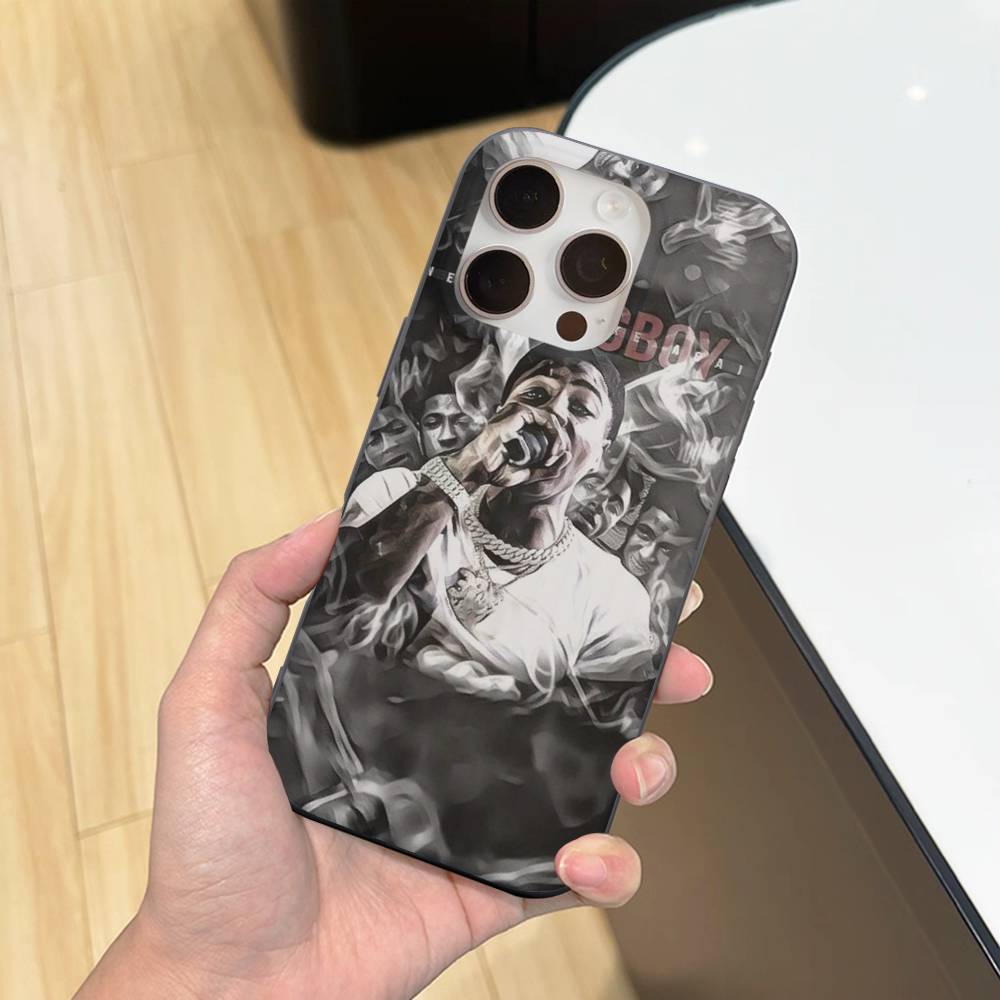 Rapper Youngboy Never Broke Again Phone Case For IPhone 17 16 15 14 13 12 11 Corrugated Frosted Soft Cover Anti-Slip