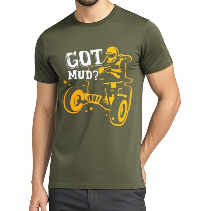 Solid Color Teeshirt Summer Tshirt Daily Wear Got Mud Motorcycle Rider Design Minimalist For Him Top Tees Classic Tshirt