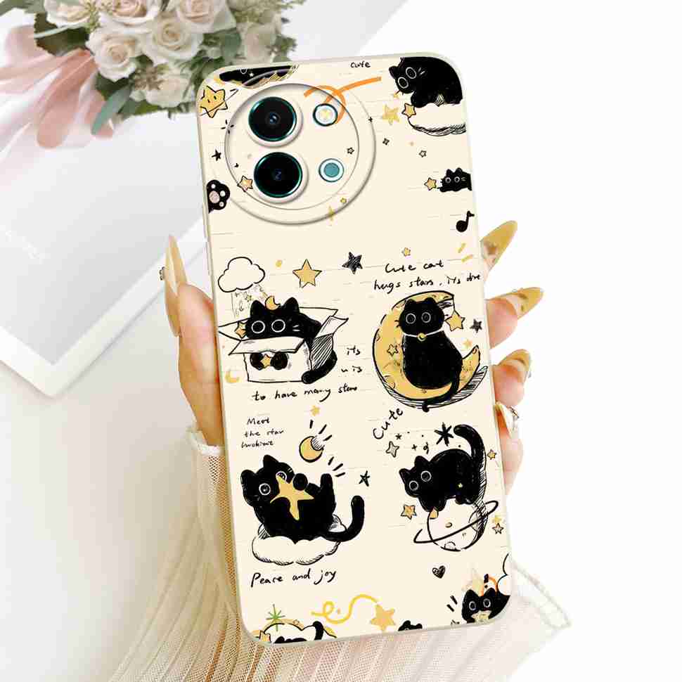 For vivo Y38 5G Case New Colorful Flower Sunset Silicone Back Cover For Vivo y38 Y 38 5G Shockproof Phone Cases Fundas Capa
