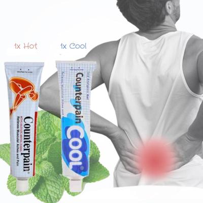 Pack Gel 1x Hot 120g + 1x Cold 120g For Muscle Pain, Rheumatism And Arthritis
