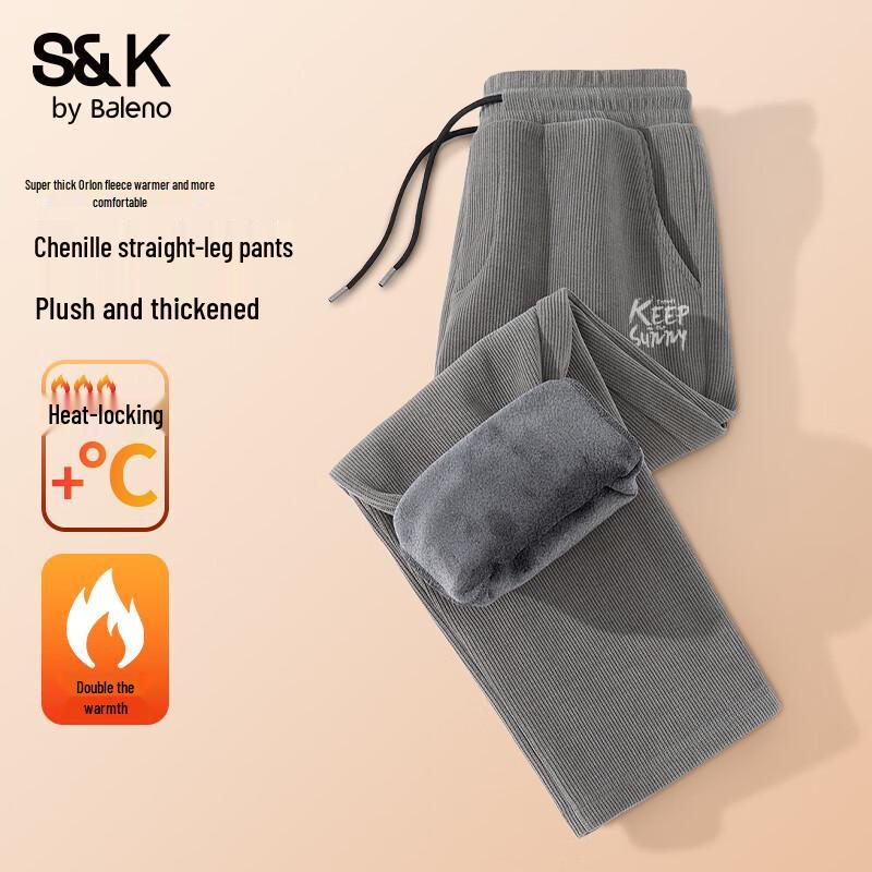 

Baleno Men s S&K Series Plush Lined Straight-Leg Casual Pants 3XL
