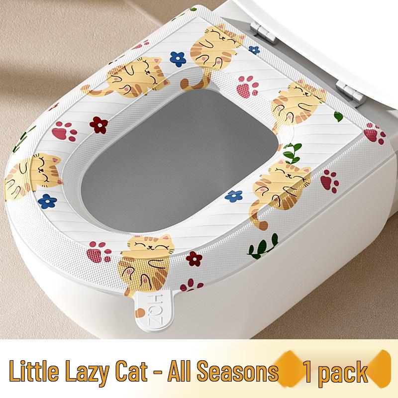 All-Season Waterproof Silicone Foam Toilet Seat Cushion - Washable and Universal Fit