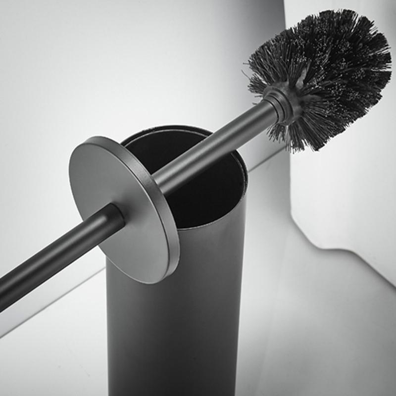 Modern Bathroom Toilet Scrubbers with Soft Dense Bristles Elegant Floor Standing Toilet Brush Long Service Bathroom Brush