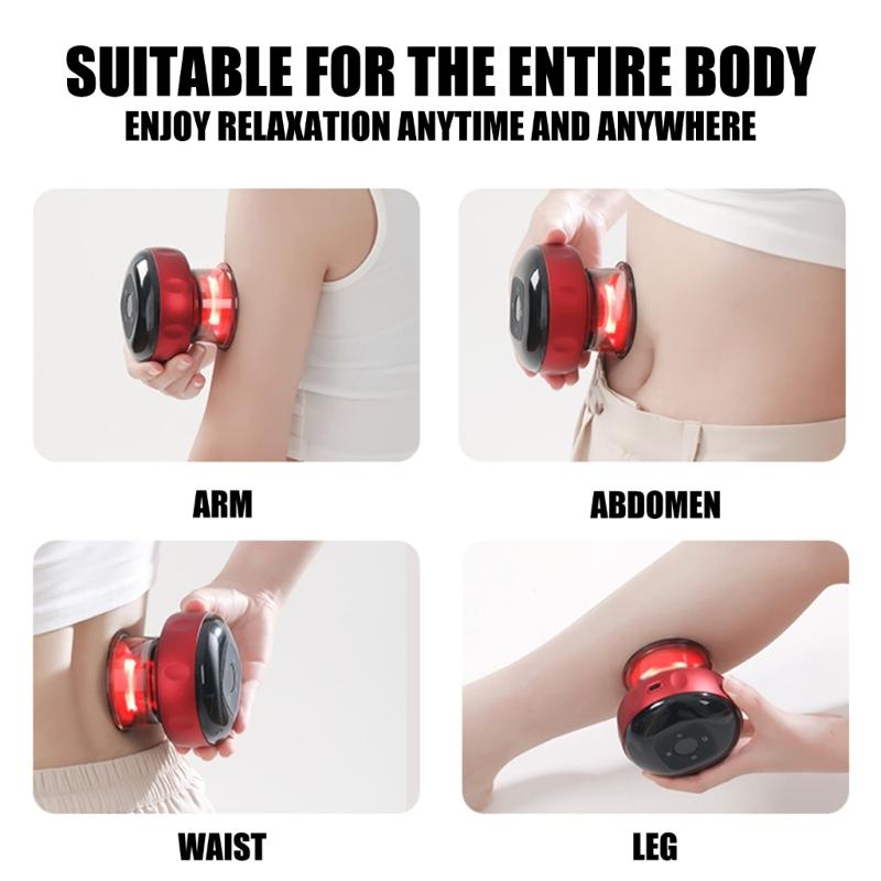 Intelligent Double Cup Electric Cupping Massage Tool with Adjustable Heat and Vibrate for Uncomfort Relief and Wellness