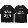 BABYMONSTER T Shirt Kpop Fashion HELLO MONSTER WE GO UP Concert Fans Tshirt Kpop Fans Clothes Cotton Short Sleeve Tee Tops