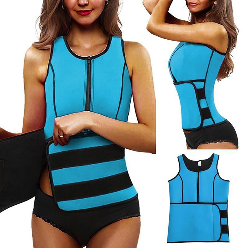 Women's Neoprene Sauna Sweat Vest Waist Trainer Tummy Control Slimming Body Shaper Shapewear