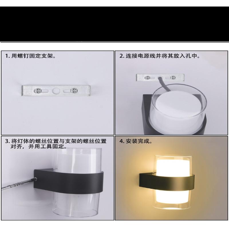 Modern LED Wall Light Square Round Interior Living Room Bedroom Corridor Aisle Sofa Background Wall Wall Light