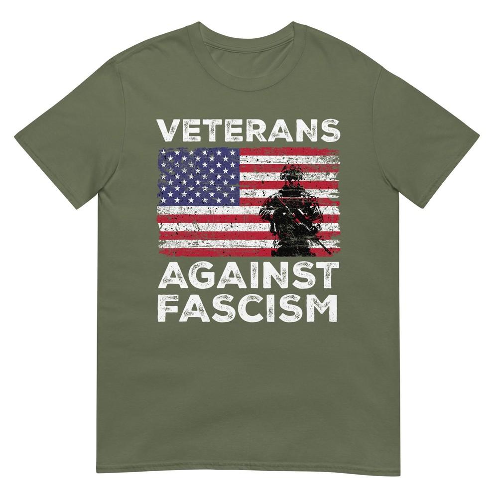 Veterans Against Fascism Vintage Us Army Patriotic Soldier TShirt