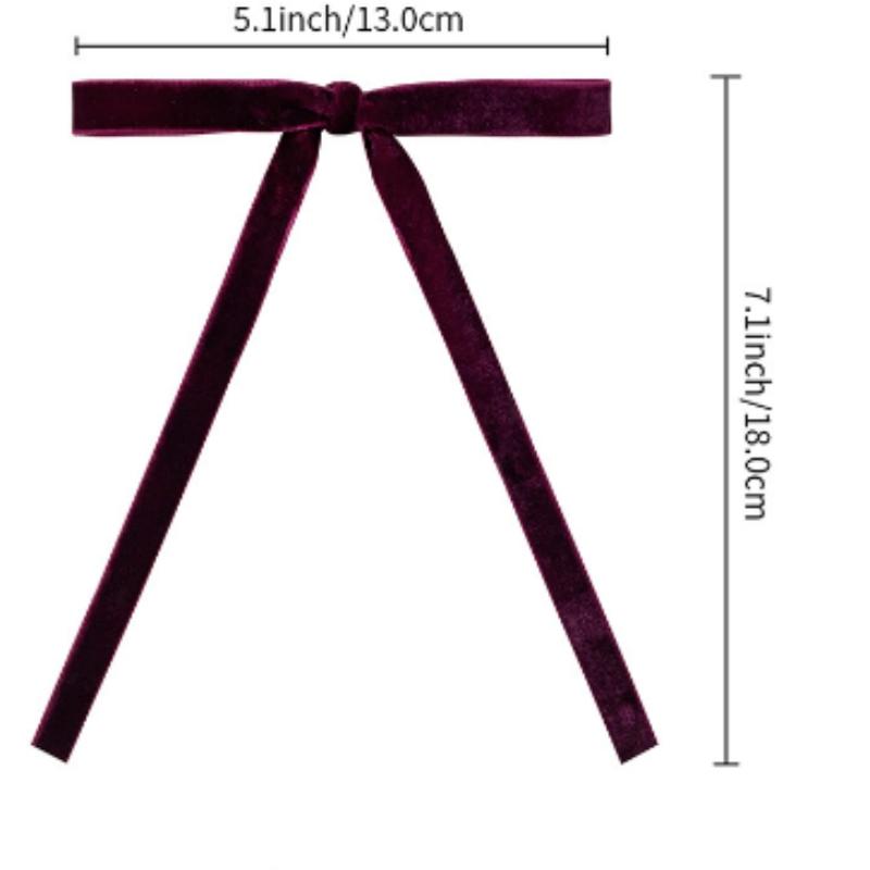 12Pcs Velvet Christmas Bows Rustic Velvet Ribbon Bows Xmas Wreath Gift Bows Decoration For Wedding Holiday Tree Decoration