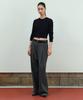 MUSINSA STANDARD WOMAN Women'S Low Waist Deep Tuck Extra Wide Hidden Banding Slacks [Medium Grey]
