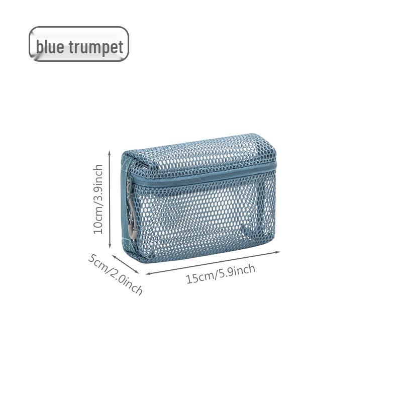Women's Portable Mesh Honeycomb Makeup & Toiletry Bag - Visible Storage, Small & Lightweight Cosmetic Brush Bag for Travel.