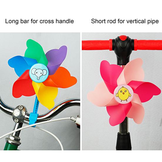 Cykel Vindsnurra Tecknad Färgstark Tofs Universell Flexibel Fläktblad Dekorativ Lång/Kort Stång Utomhus Barn Cykel Vindsnurra Cykelstyre