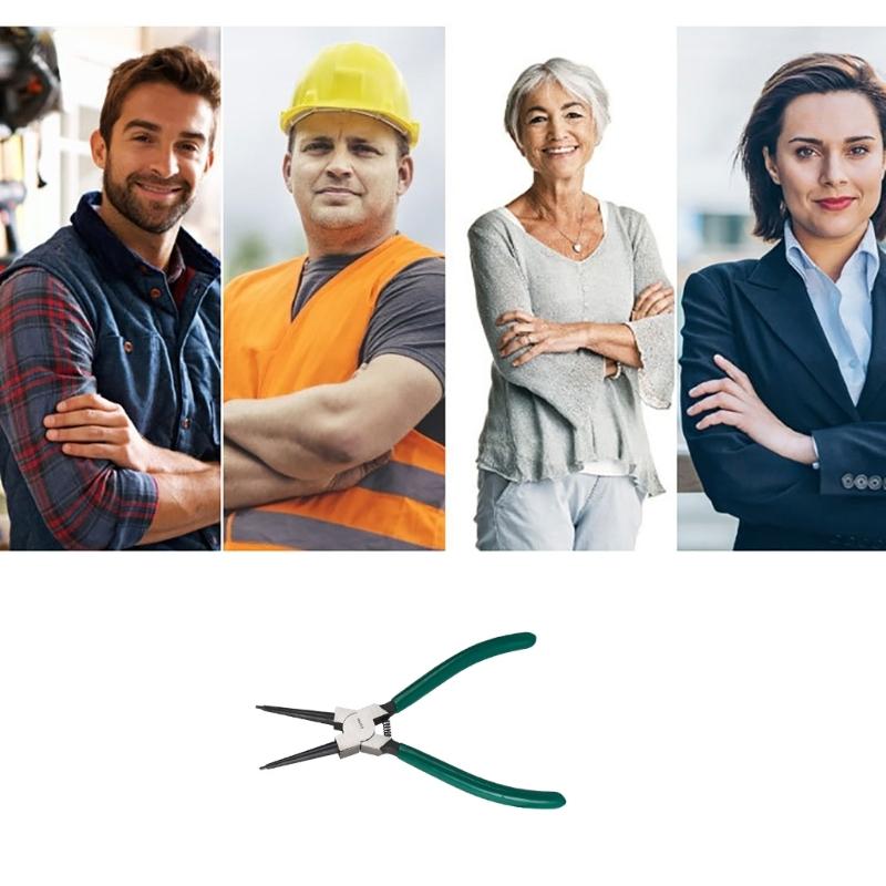 4 STÜCKE Industriegrade Sprengringzangen Kohlenstoffstahl Schwerlast Federzange Langlebig und Langlebig mit Starker Feder