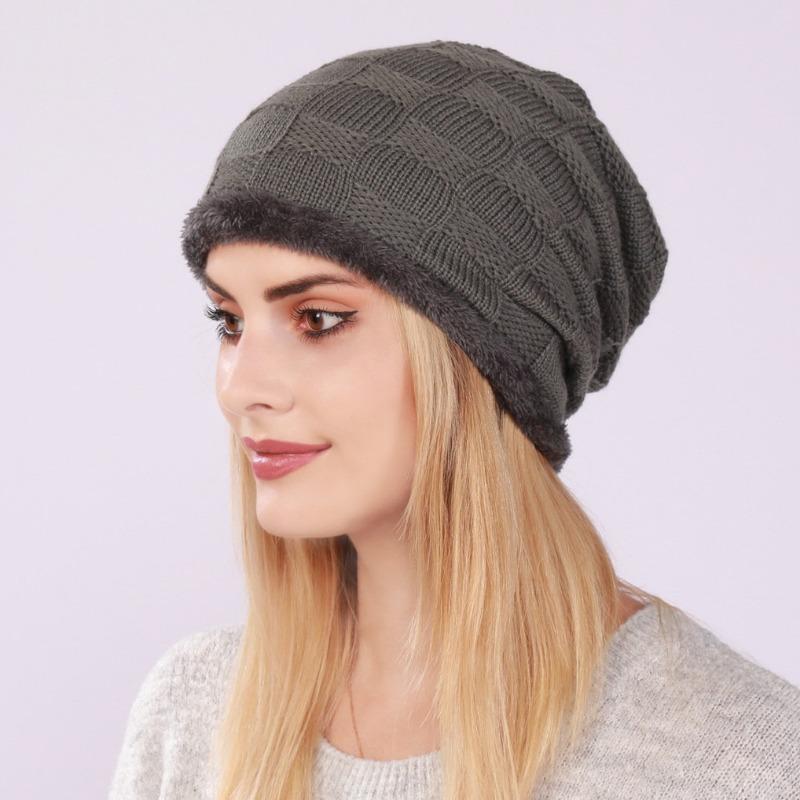 New Cool Winter Warm Thick Women's Hat Beanies Cap Lady Soft Comfortable Trendy Knitted Cap Hat For Women