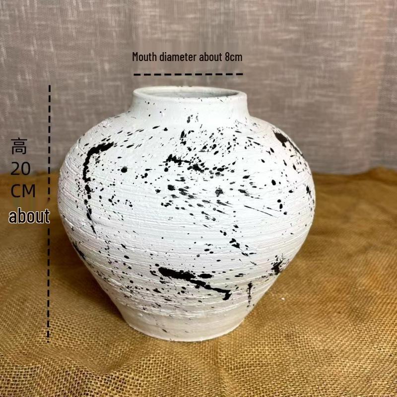 

Винтажная керамическая ваза ручной работы для сухоцветов, суккулентов и декораций - китайская керамика для гостиной