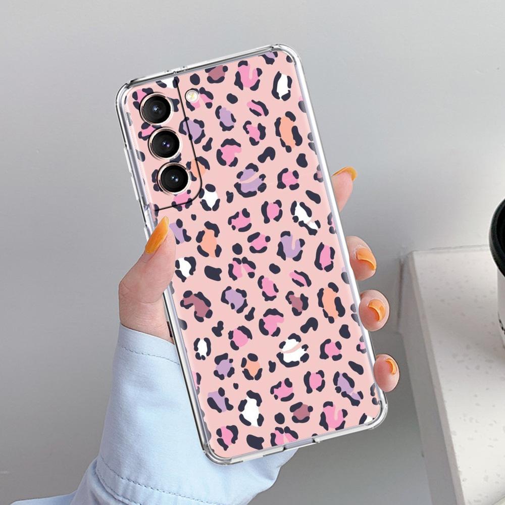 Phone Case For Samsung Galaxy S26 S25 S24 S23 S22 Ultra S20 S21 FE 5G Plus Soft Clear Cover Sexy Trendy Leopard Print