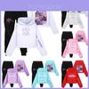 Kpop Dämonenjäger Print Kinder Kapuzenpullover und Hose Set Mit Cartoon Print Für Winter und Frühling Spielen