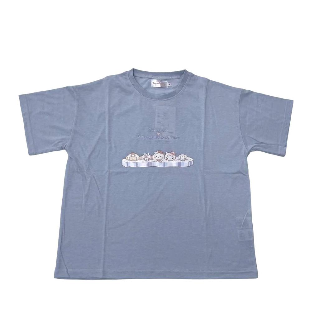 Sanrio Casual Shirotan Collaboration Short Sleeve Hello Sax T-Shirt, Kitty, Hangyodon, Pompompurin, Cinnamoroll, Shirotan, Women's,