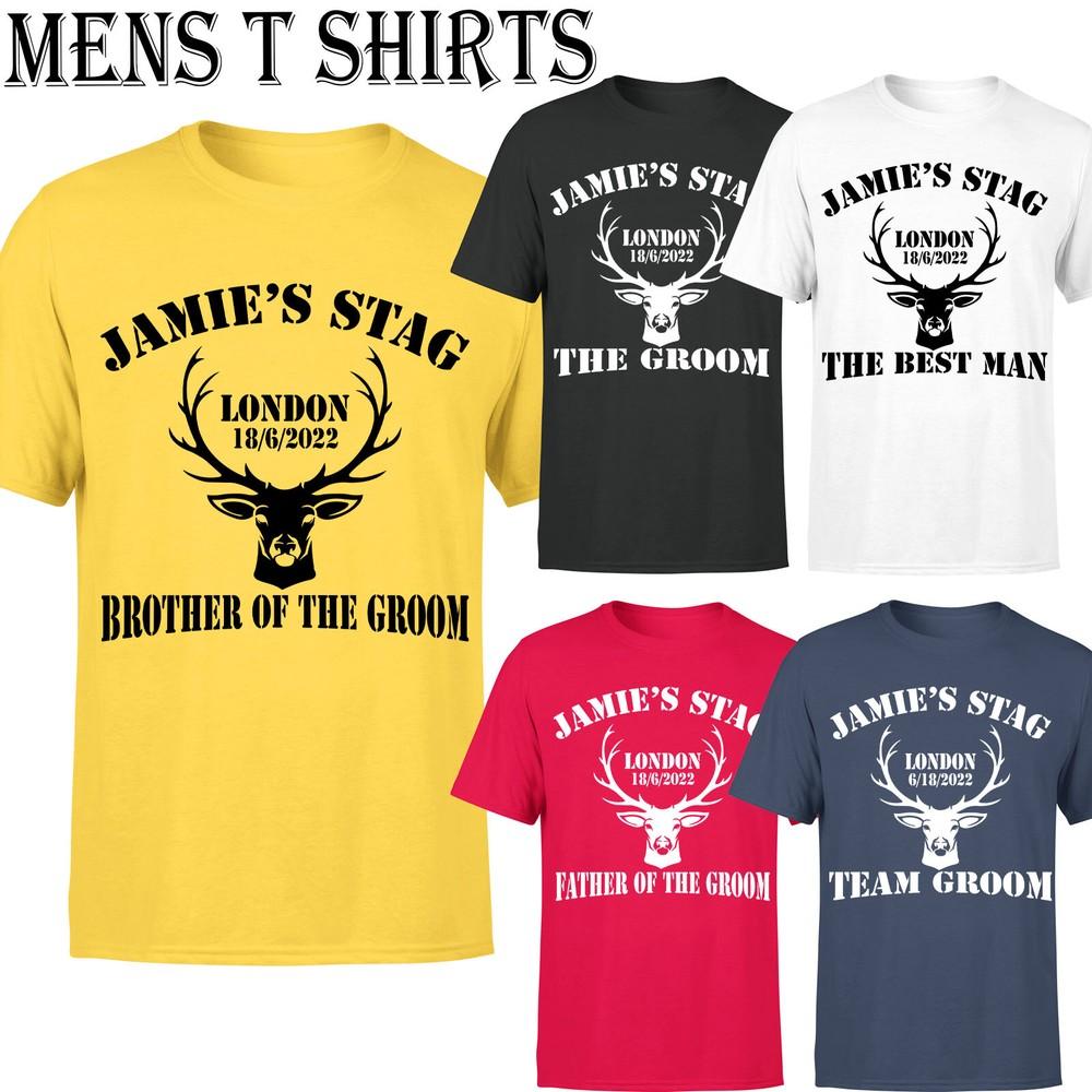 

Stag Do Party Bachelor Groom Tshirt Personalised Print Date Place Or P1 A 2T1A1 2XL