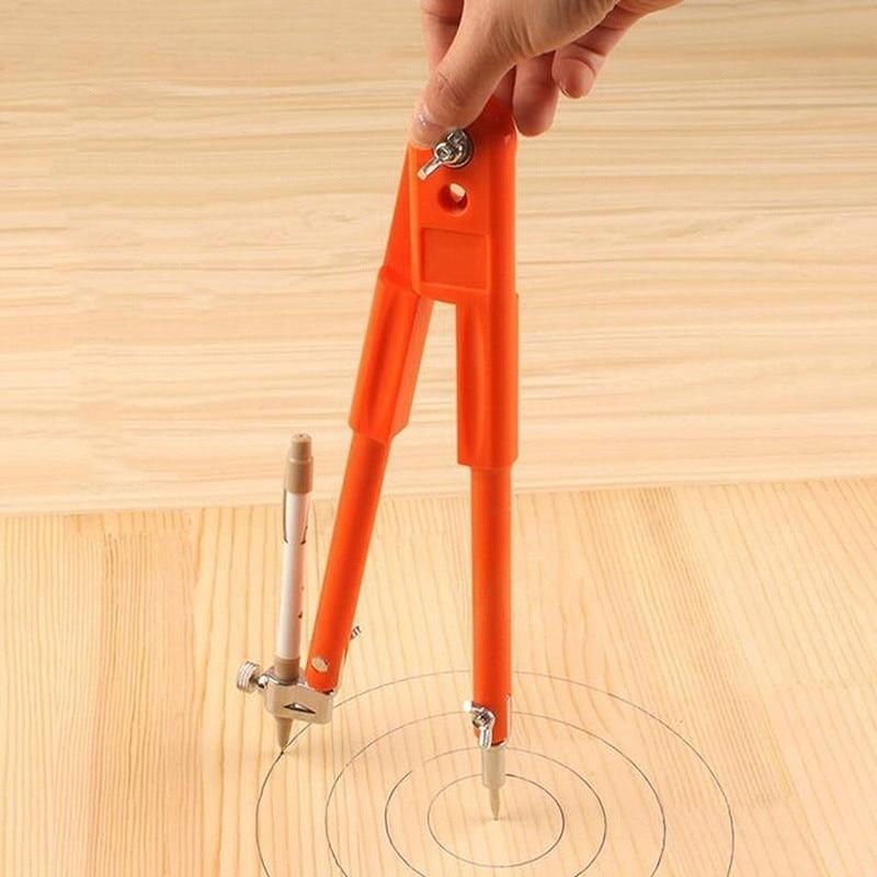 1Pc Carpenter Precision Pencil Compasses Large Diameter Adjustable Dividers Marking And Scribing Compass For Woodworking