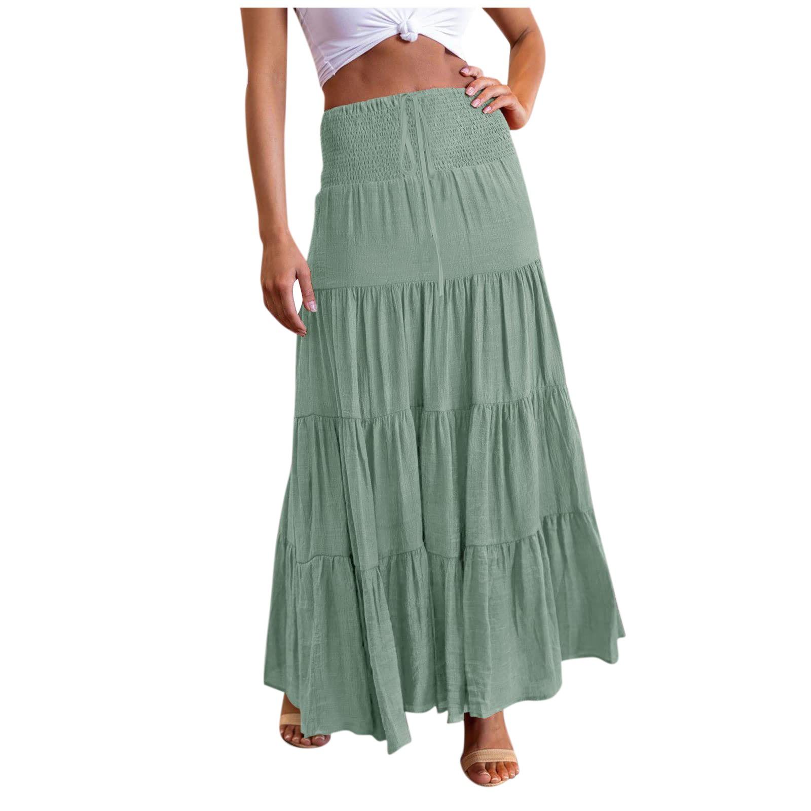 Женская юбка средней длины с высокой талией — фото 3