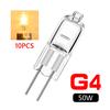 10pcs G4 Halogen Bulb 12V 5W 10W 20W 35W 50W G4 Halogen Bulbs Light Globe Lot JC Bi-Pin LED Lamp Warm White Replace LED Lamp KTY